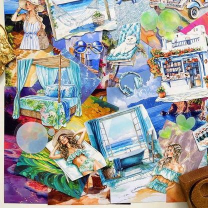 Island Summer Ephemera Mystery Kit 95PCS