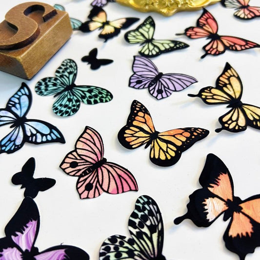 Velvet Butterflies Collage Paper 36PCS
