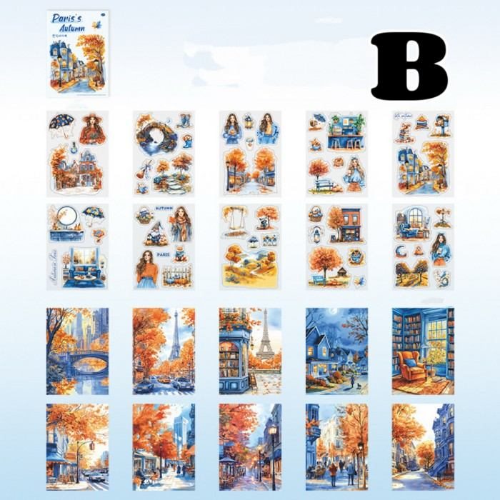 Paris's Autumn Sticker Book 20Sheets
