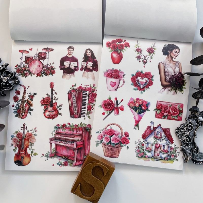 Rose Garden Of Love Sticker Book 20Sheets