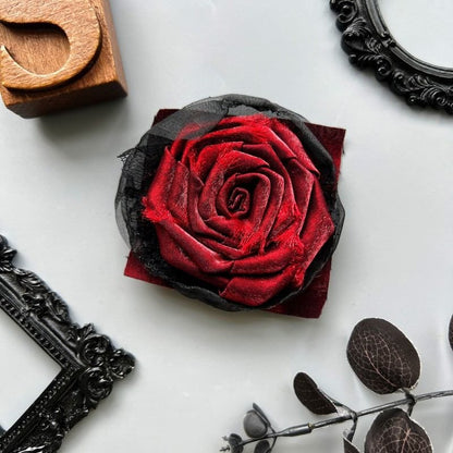 Dead Crimson Rose Applique 1PC