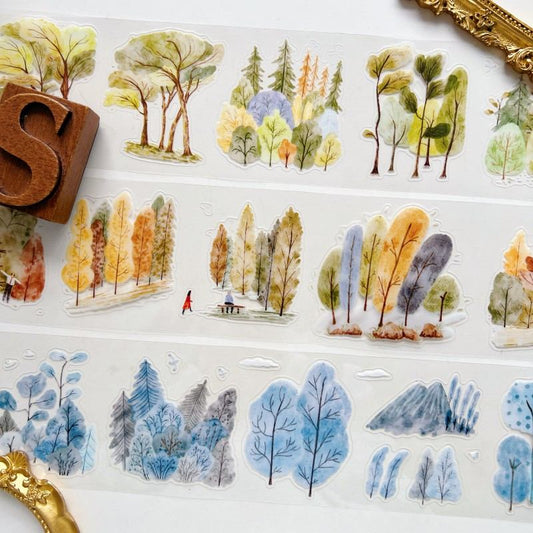 Painted Woodland PET Tape | YiqiYihui