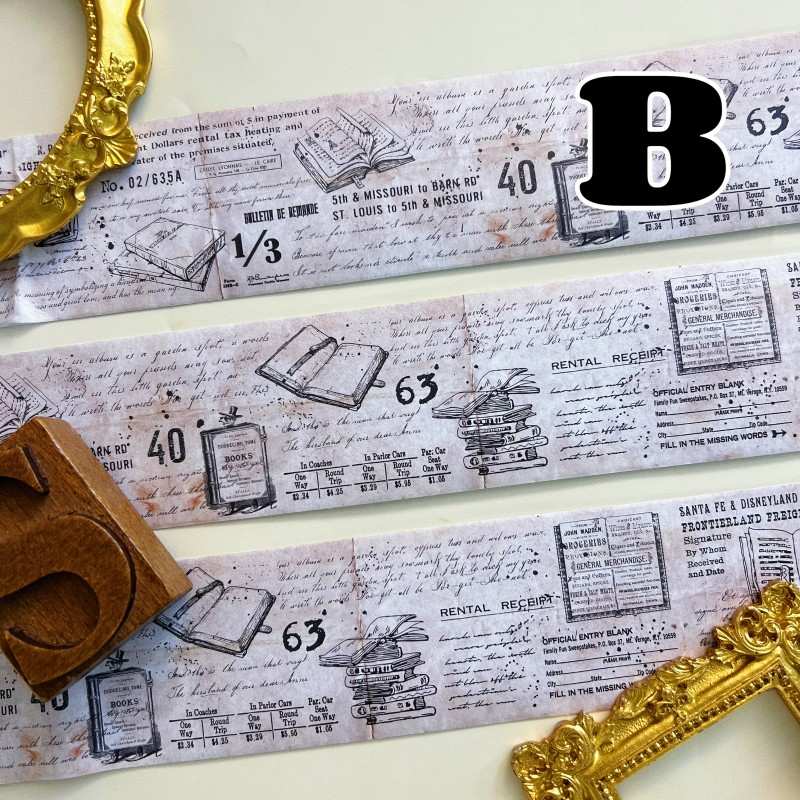 Fragment Of Manuscript Kraft Paper Sticker Roll