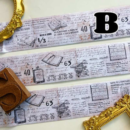 Fragment Of Manuscript Kraft Paper Sticker Roll