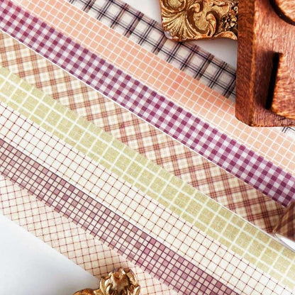 Fall Plaid Washi Tape Set 6 Rolls
