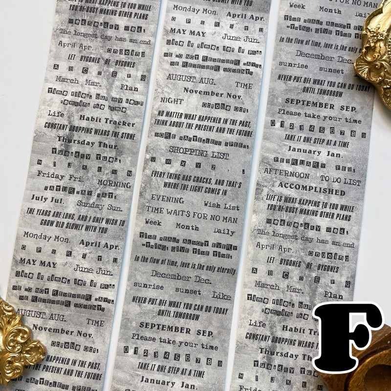 Time's Words Kraft Paper Sticker Roll