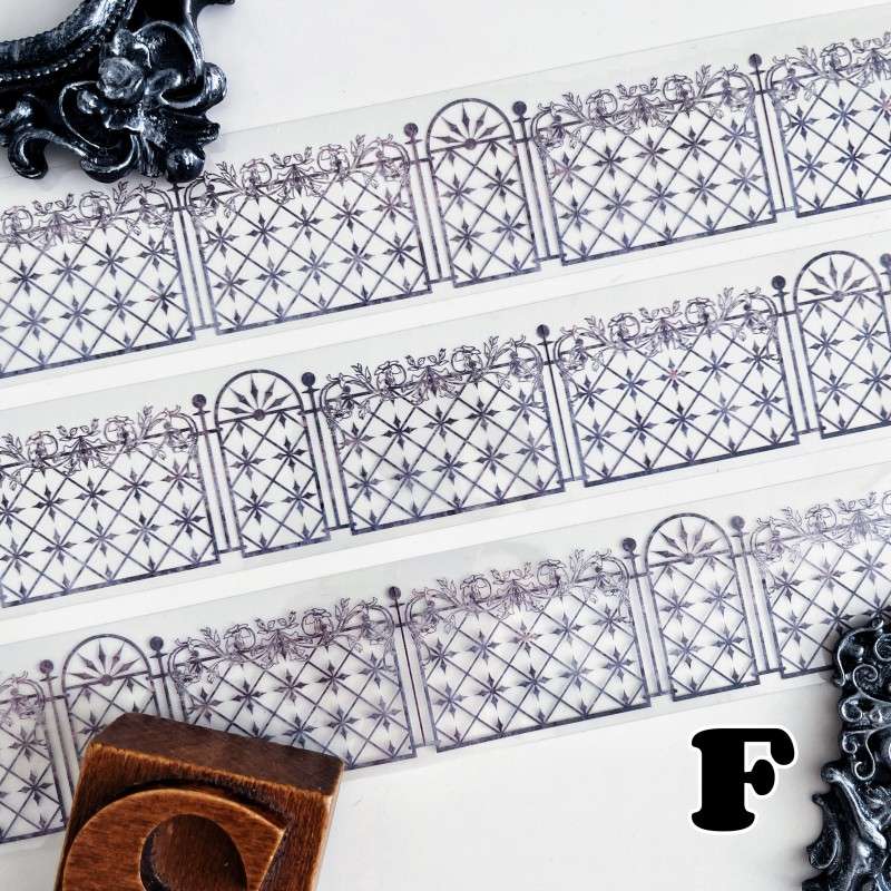 Carved Iron Fence PET Tape Roll