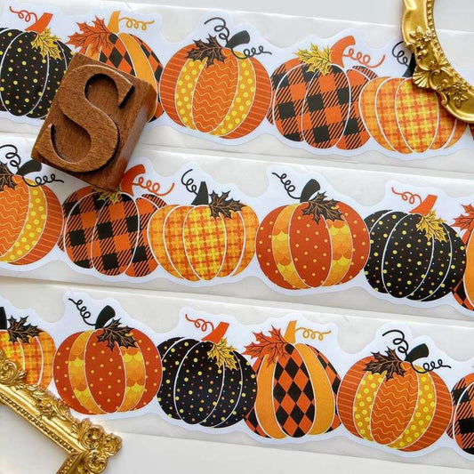 Pumpkin Season Border Sticker Roll