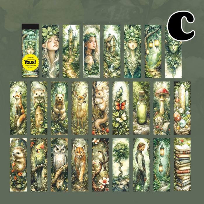 Magical Scroll Sticker Book 50Sheets