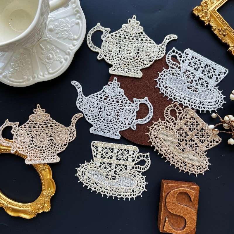 Teatime Embroidered Patch 6PCS