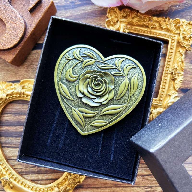 Lovely Heart Brass Bookmark