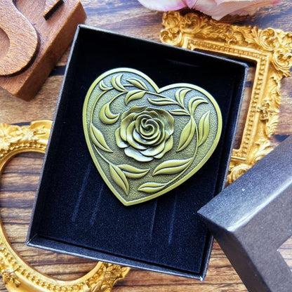 Lovely Heart Brass Bookmark