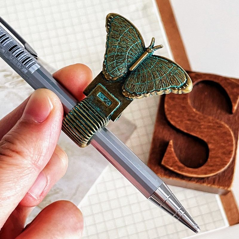 Antique Bug Pen Holder Clip
