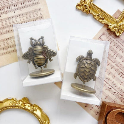 Vintage Brass Memo Clip Holder
