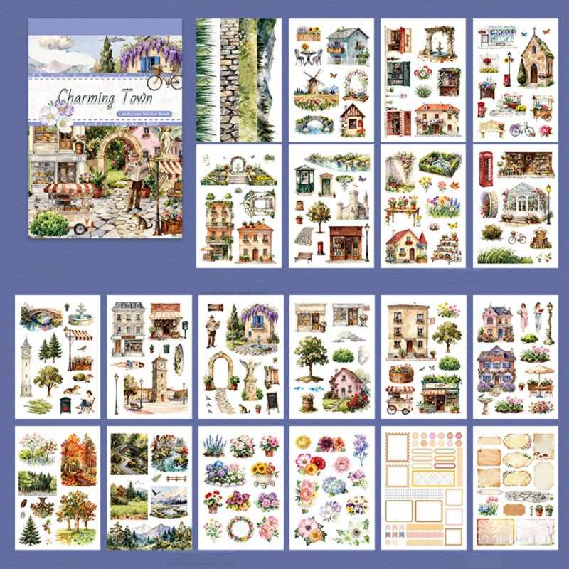 Charming Town Sticker Book 20Sheets