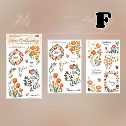 Vine Embroidery Transfer Sticker
