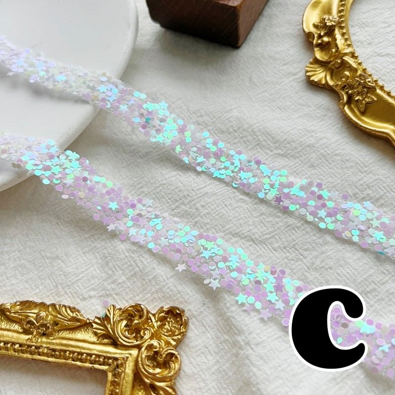 Glitter Sticker Strips with Self-Adhesive Backing