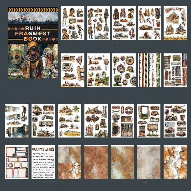 Ruin Fragment Book Sticker Book 24Sheets
