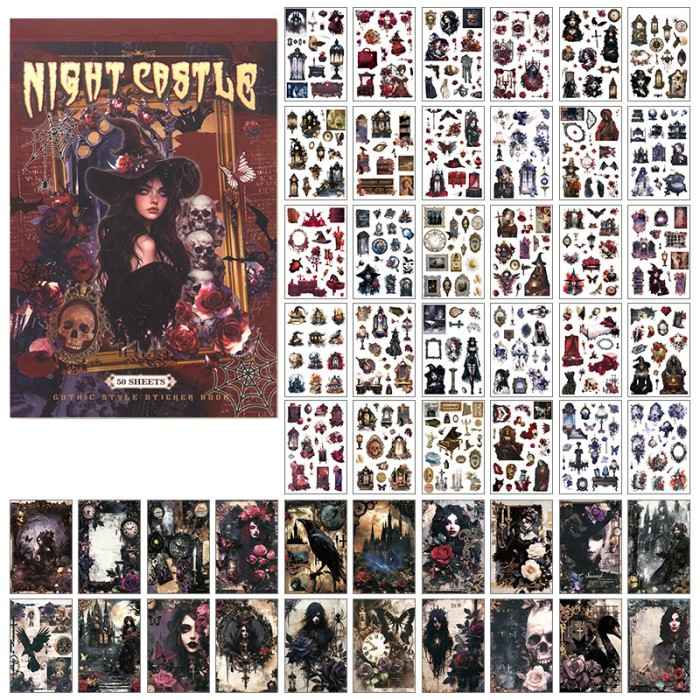 Castle Of Darkness Washi Sticker Book 50Sheets