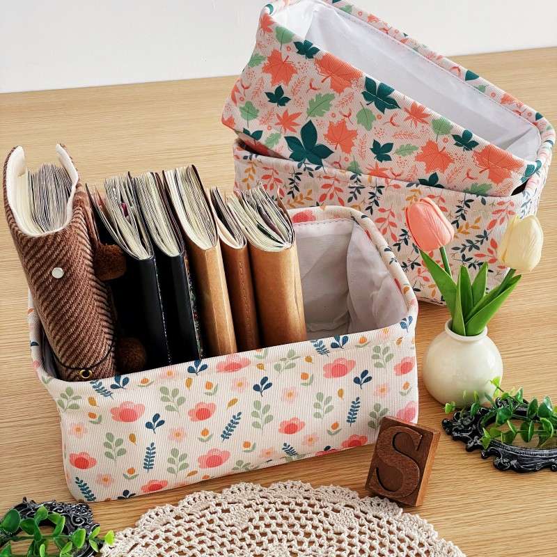 Wildflowers Fabric Desktop Organizer