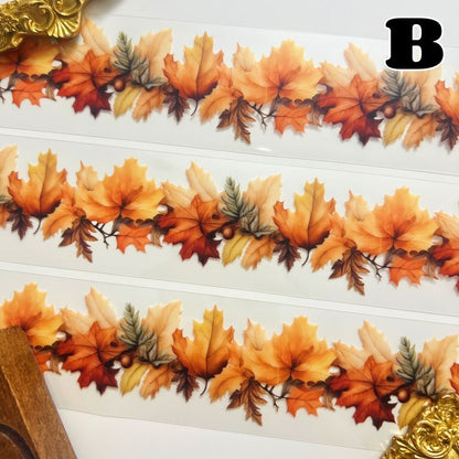 Golden Fall Foliage PET Tape Roll