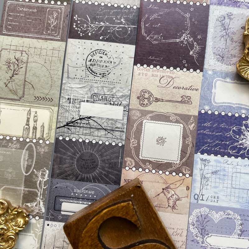 Silent Glow Kraft Paper Sticker Roll