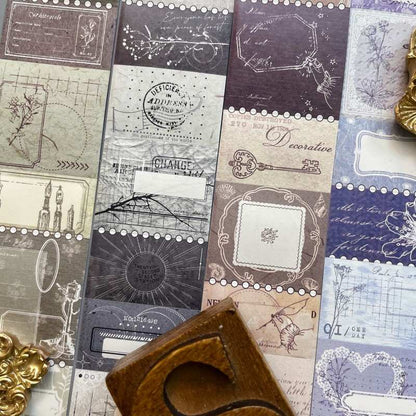 Silent Glow Kraft Paper Sticker Roll