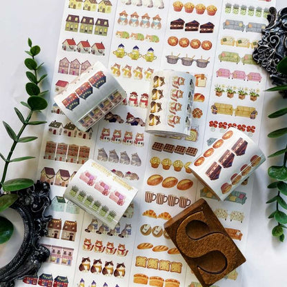 Cat House Times Kraft Paper Sticker Roll