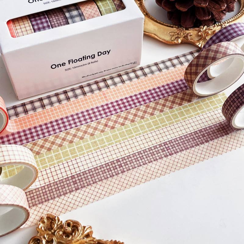 Fall Plaid Washi Tape Set 6 Rolls