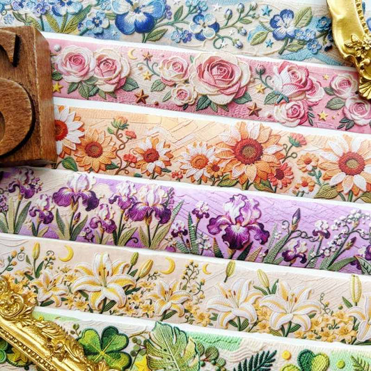 Floral Embroidery Washi Tape Roll