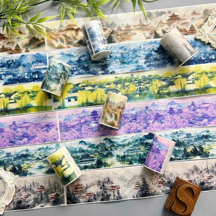 Unique Landscape Washi Tape Roll