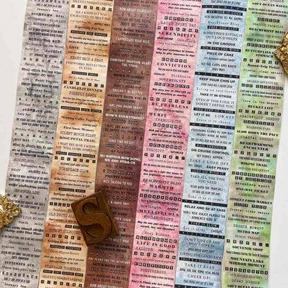 Time's Words Kraft Paper Sticker Roll