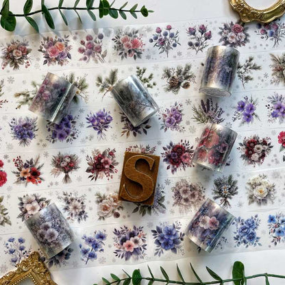 Winter Flower Field PET Tape Roll