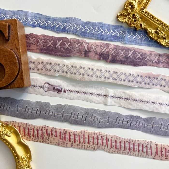 Ripped-Edge Sewing Washi Tape Roll