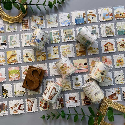 Vernal Opening Kraft Paper Sticker Roll