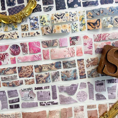 Handmade Fragments Kraft Paper Sticker Roll