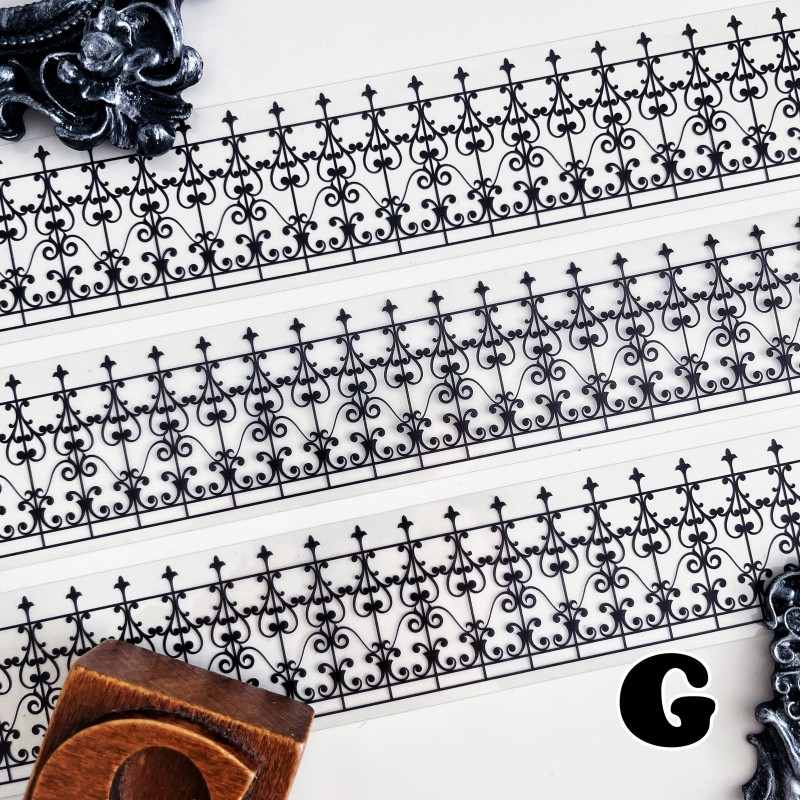Carved Iron Fence PET Tape Roll