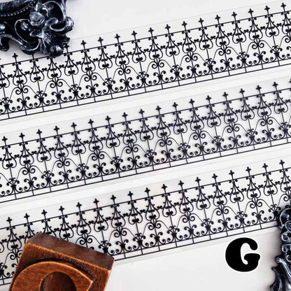 Carved Iron Fence PET Tape Roll