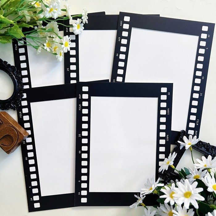 Retro Film Strip Paper Frames 5PCS