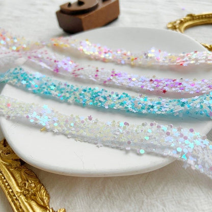 Glitter Sticker Strips with Self-Adhesive Backing