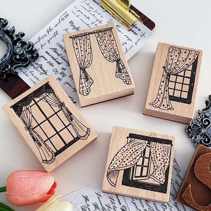 Under The Window Rubber Stamp