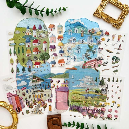 Embroid Journey Scene Builder Sticker Kit