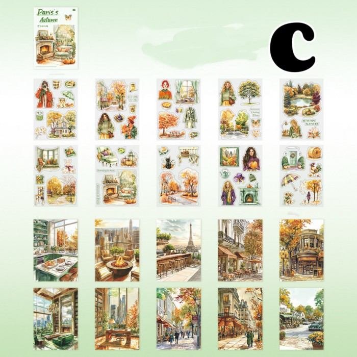 Paris's Autumn Sticker Book 20Sheets