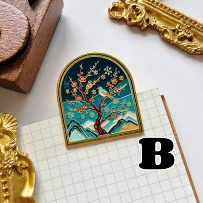 Oriental Garden Brass Paper Clip