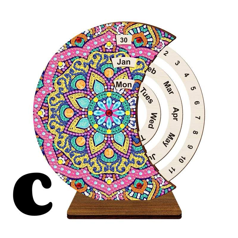 DIY Diamond Art Tabletop Perpetual Calendar Kit