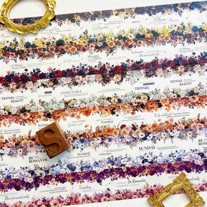 Darknight Flower PET Tape Roll