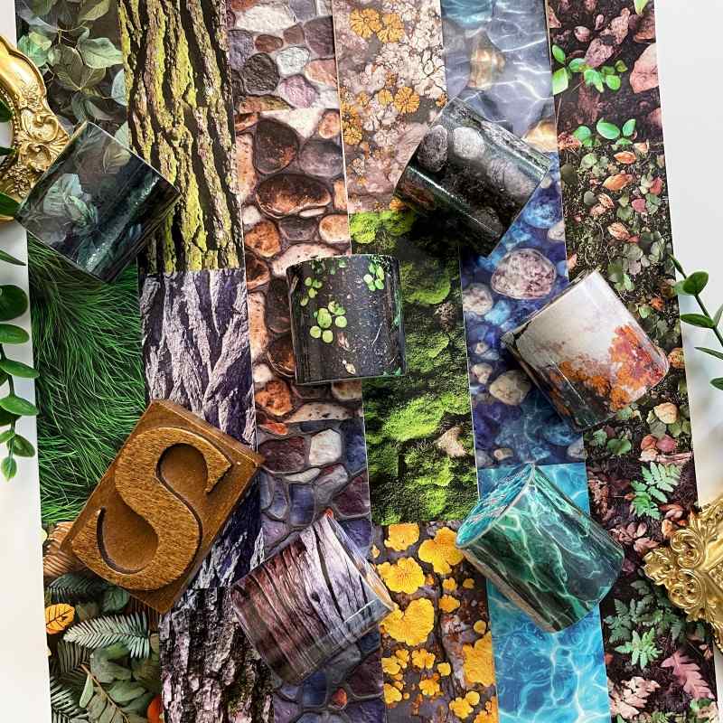 Natural Texture Library Washi Tape Roll