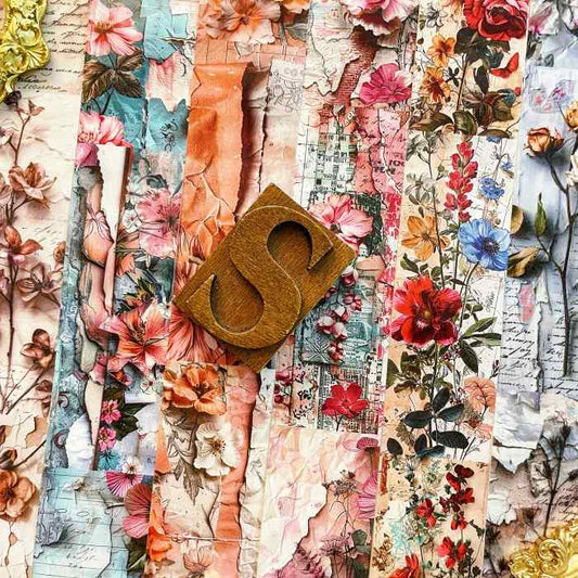 Flower Collage Washi Tape Roll