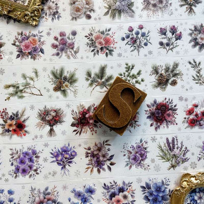 Winter Flower Field PET Tape Roll