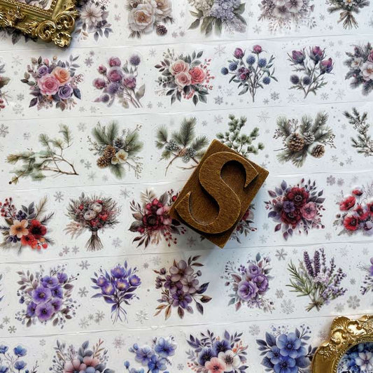 Winter Flower Field PET Tape Roll